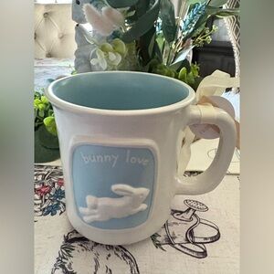 Bunny Love Blue and White Mug